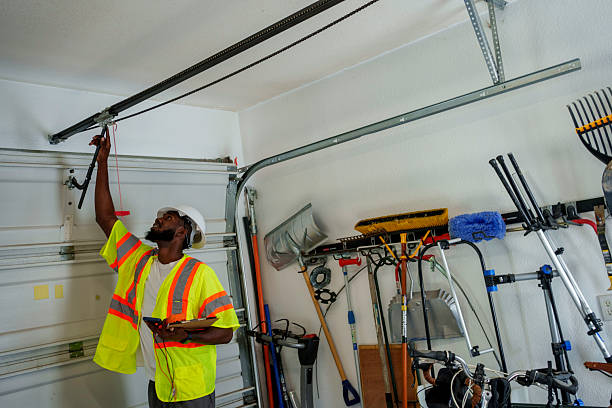 Professional Garage Door Panel Replacement technician working in Mar-Mac, NC